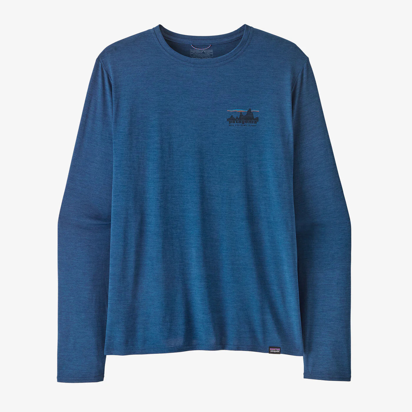 Patagonia Men'sLong Sleeve Capilene Cool Daily Graphic Shirt - Skyline Blue - Sportinglife Turangi